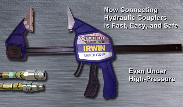 Don't Forget about the XBoom Coupler QC-Mate for easily connecting hydraulic lines